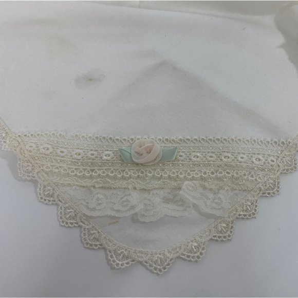 Vintage Baby Girl’s Fancy Cardigan, Booties, Headband, Blanket, Cream, lace, Bea - Picture 8 of 17